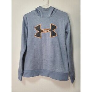 Under Armour Women Medium pullover Hoodie Sweatshirt big logo cold gear